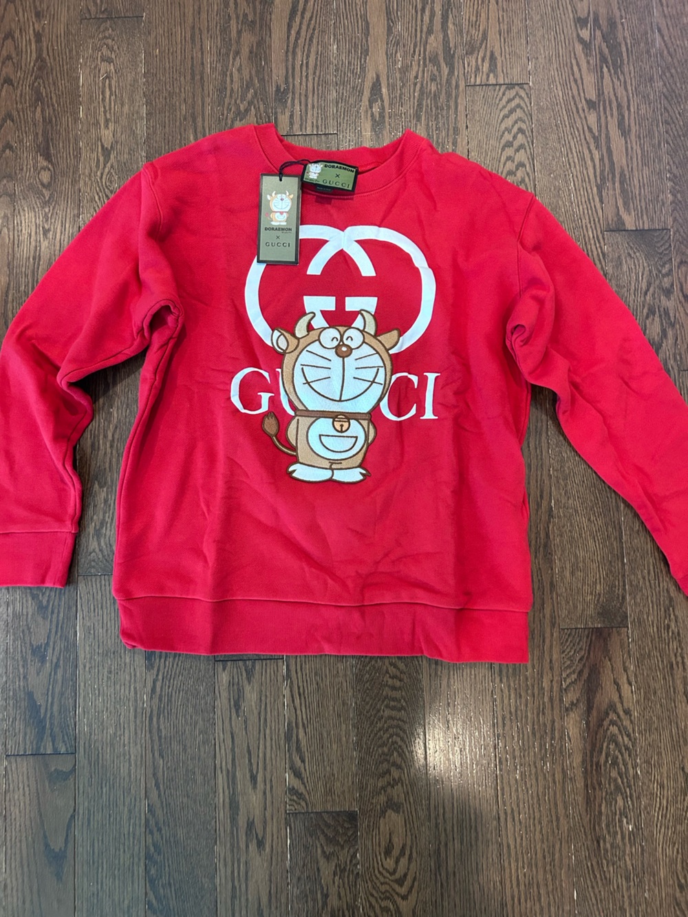Gucci Red Cartoon Logo Sweatshirt